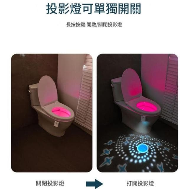 【SW】2入售 智能夜燈 馬桶感應燈 感應燈 小夜燈 LED燈泡 RGB氛圍燈(柔光 自動感光 體感應 夜燈 led感應燈)