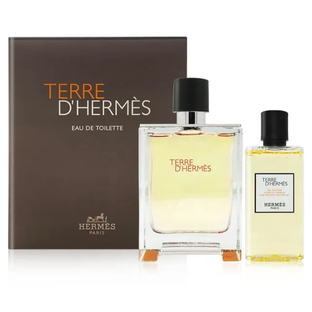 【Hermes 愛馬仕】大地男性淡香水禮盒(國際航空版.淡香水100ml+沐浴露80ml)