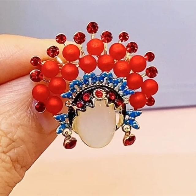 【Penny珮妮】創意京劇紅花旦胸針別針(母親節 送女友 交換禮物  生日禮 情人節 尾牙 新年 結婚)