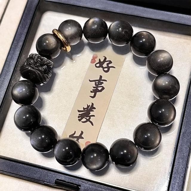 【LEEHER】佛珠手鍊/醒獅/銀曜石/水晶/佛珠/手鏈/禮物/平安手鍊/手鍊/手鍊女/手鍊男/招財手鍊/