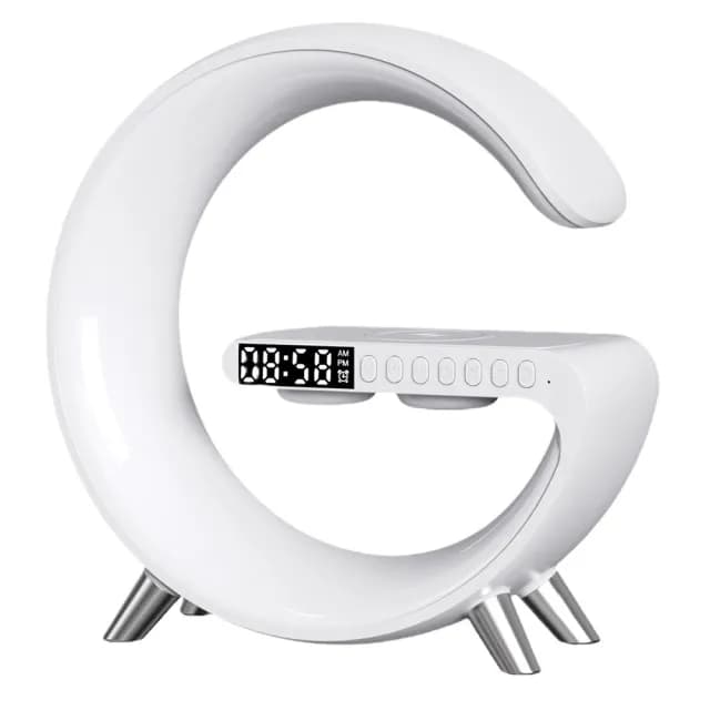 大G藍芽音響 藍芽喇叭 藍芽音箱(無線充電 氛圍燈音響 鬧鐘夜燈 交換禮物)