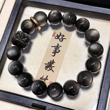 【KT DADA】佛珠手鍊 醒獅佛珠 銀曜石 水晶手鏈 禮物 平安手鍊 手鍊 手鍊女 手鍊男 招財手鍊 水