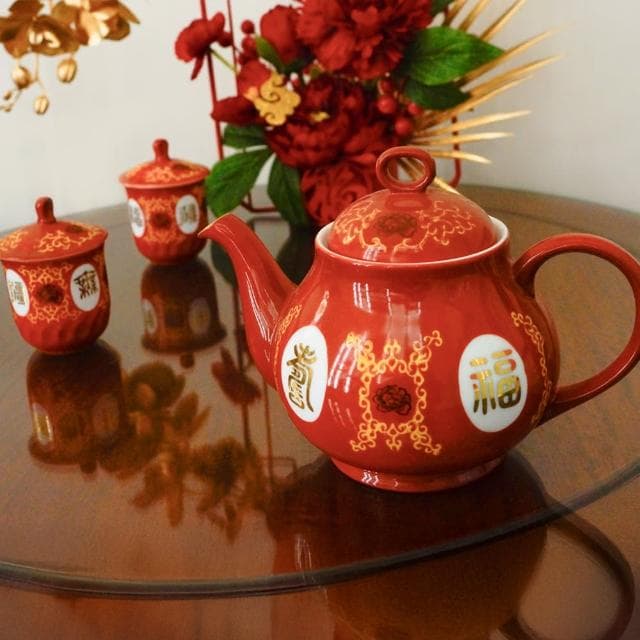 【大同磁器】福壽茶具禮盒組-22件入(台灣製造)