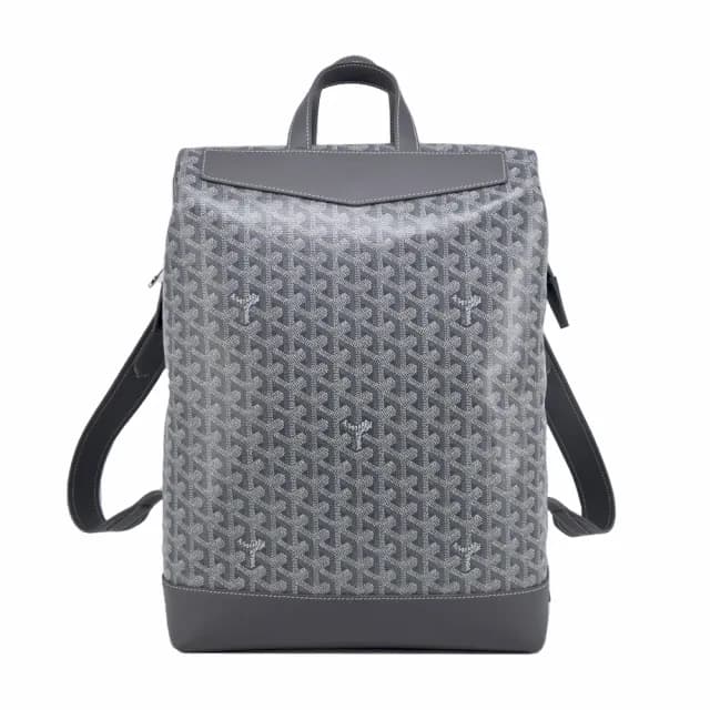 【GOYARD 高雅德】CISALPIN 塗料帆布男士後背包(灰)