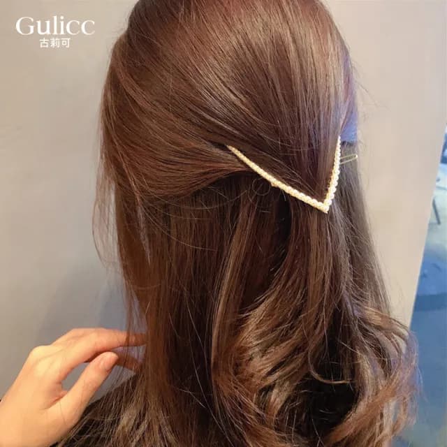 【Gulicc】髮夾 V字邊夾 亂髮收服(雙11 聖誕節 生日 髮飾 頭飾 鯊魚夾 抓夾 禮物)