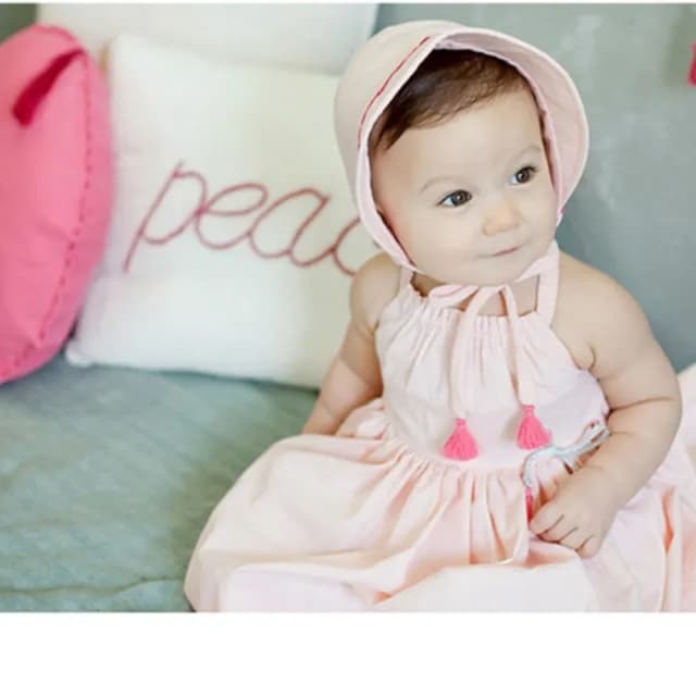 【橘魔法】小清新流蘇蝴蝶結吊帶連身洋裝(春夏 短袖 無袖 背心洋裝 女童 童裝 兒童)