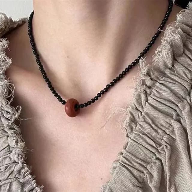【Penny珮妮】黑瑪瑙玉石吊墜項鍊2款可選(母親節禮物 交換禮物 送女友 生日禮物 情人節 尾牙 新年 結婚)