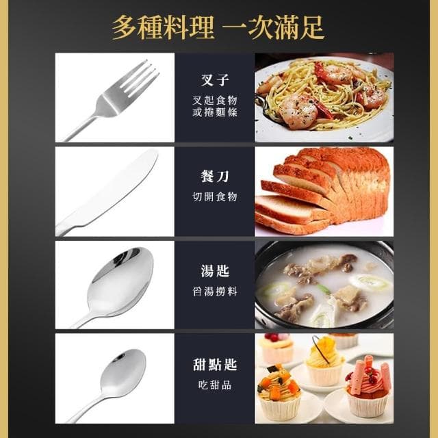 【工具達人】不鏽鋼餐具禮盒 刀叉湯匙套裝 餐具24件組 質感餐具 餐具組 餐具禮品盒 航空餐具(190-SWT24T)