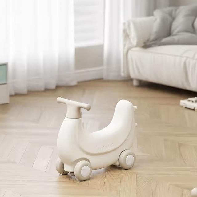 【i-Smart】四合一多功能日系香蕉造型蹦蹦車搖搖馬滑步車推車(寶寶生日周歲禮物彌月禮物)