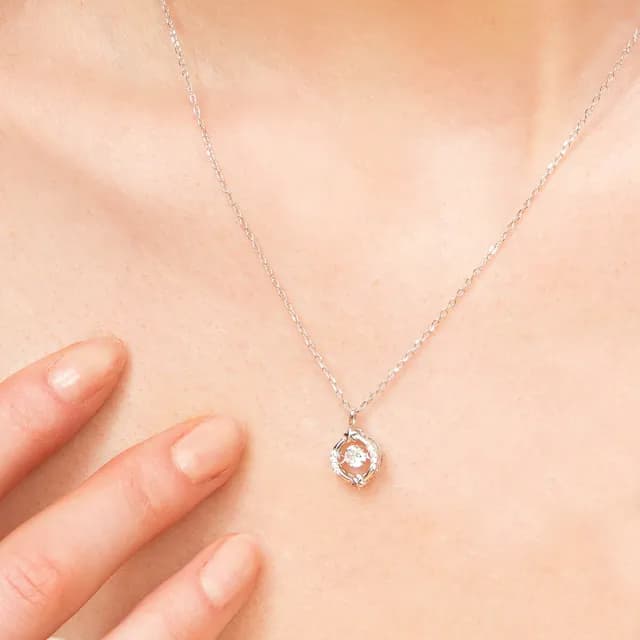 【CReAM】Christine 925純銀鍍14K金色銀色圓圈鑽飾造型女項鍊(生日 禮物 送禮 禮盒)