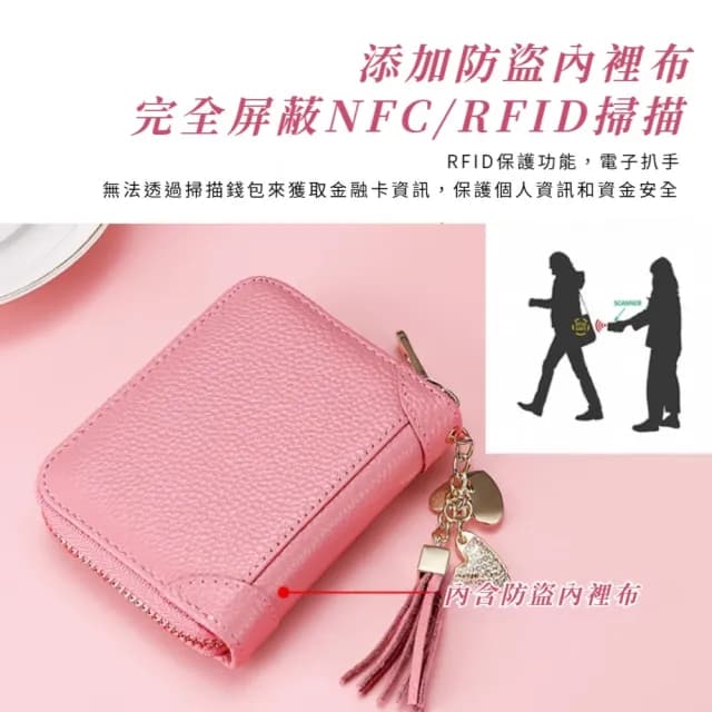 【高雅皮具】時尚女士真牛皮大容量RFID票卡包(40格 防盜刷 風琴名片包 信用卡 證件夾 出國旅行 錢包 短夾)