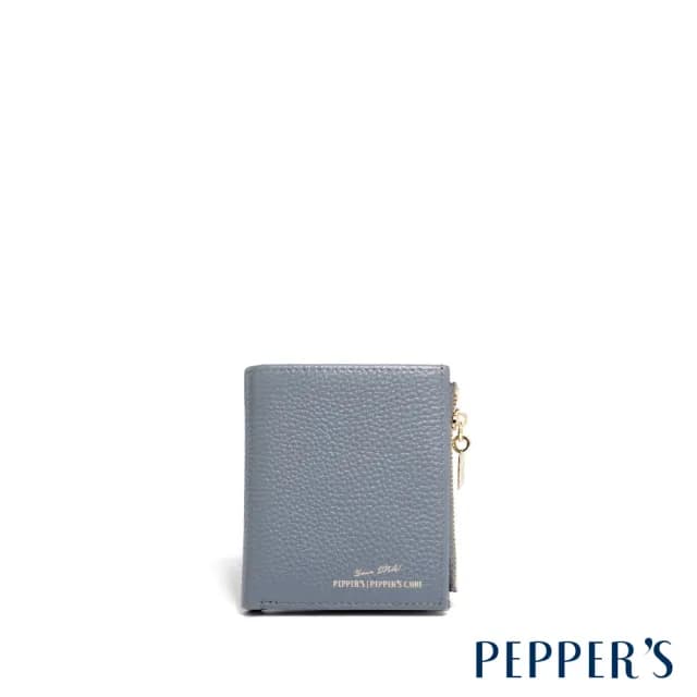 【PEPPER’S】父親節禮物 CUBE 牛皮零錢包短夾 - 淺沙色/迷霧藍/月光灰(短夾 真皮包包  男夾 女夾 中性包