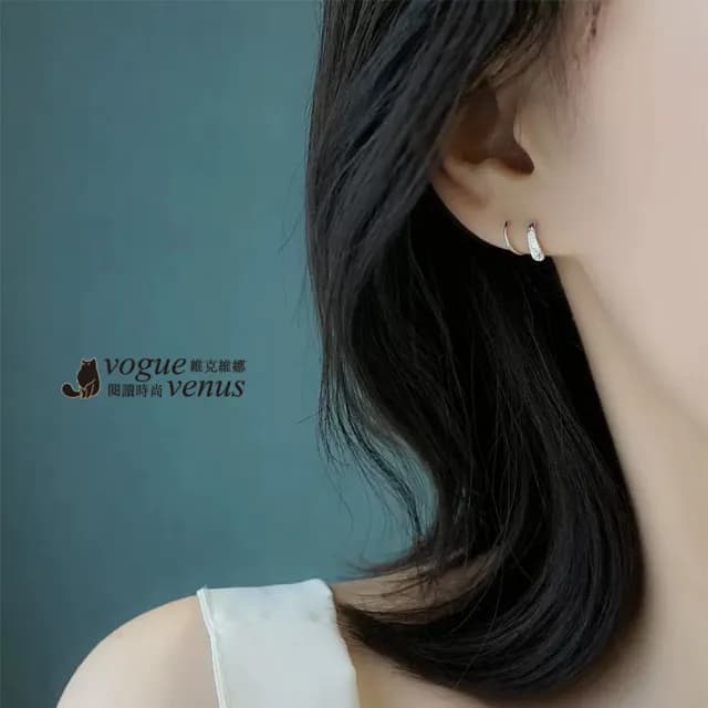 【維克維娜】輕奢螺旋925純銀圈式耳環