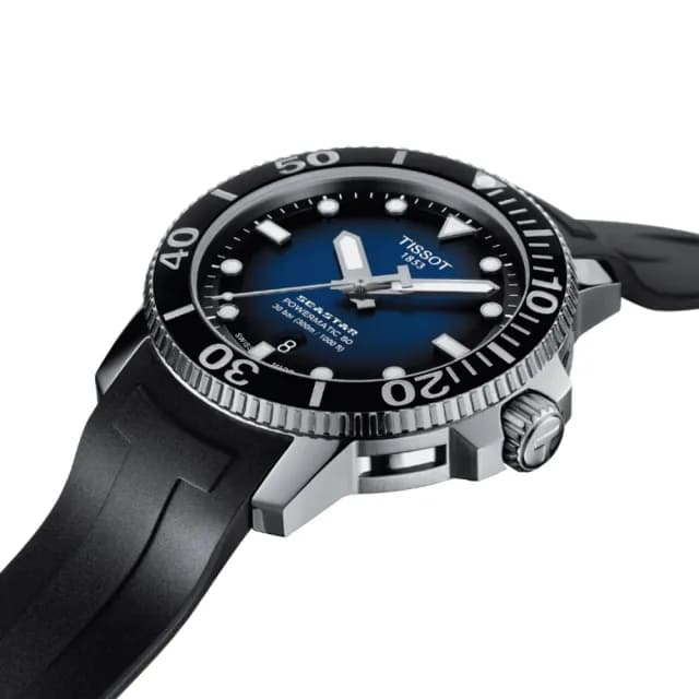 【TISSOT 天梭 官方授權】SEASTAR1000海星系列 潛水機械腕錶 父親節 禮物 送禮 推薦(T1204071704100)