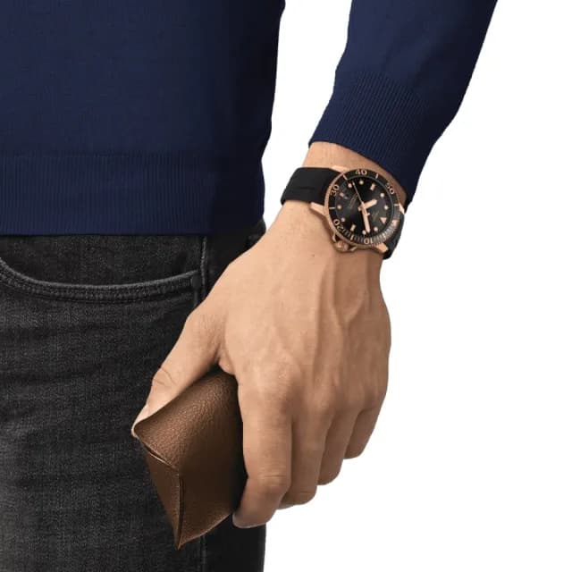【TISSOT 天梭 官方授權】SEASTAR1000海星系列 潛水機械腕錶 父親節 禮物 送禮 推薦(T1204073705101)