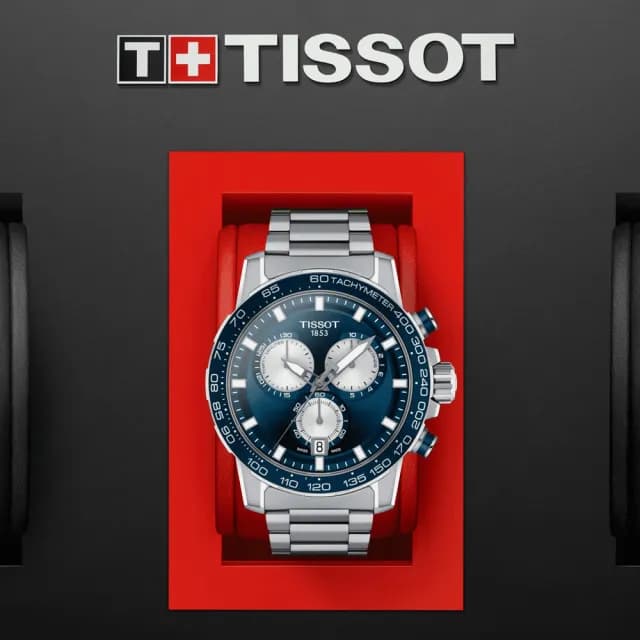 【TISSOT 天梭 官方授權】SUPERSPORT CHRONO 三眼計時腕錶 畢業禮物 送禮 推薦(T1256171104100)