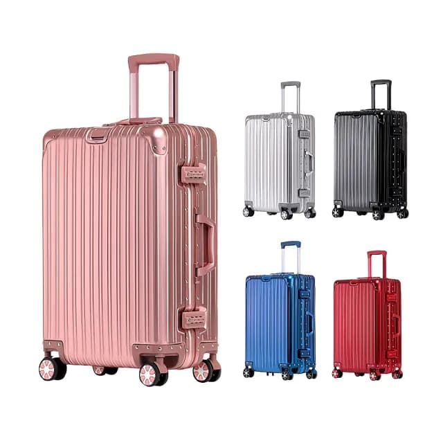 【FJ】26吋 全鋁鎂合金行李箱(隱形掛勾/鋁框/全鋁/密碼鎖/防爆-KB26)