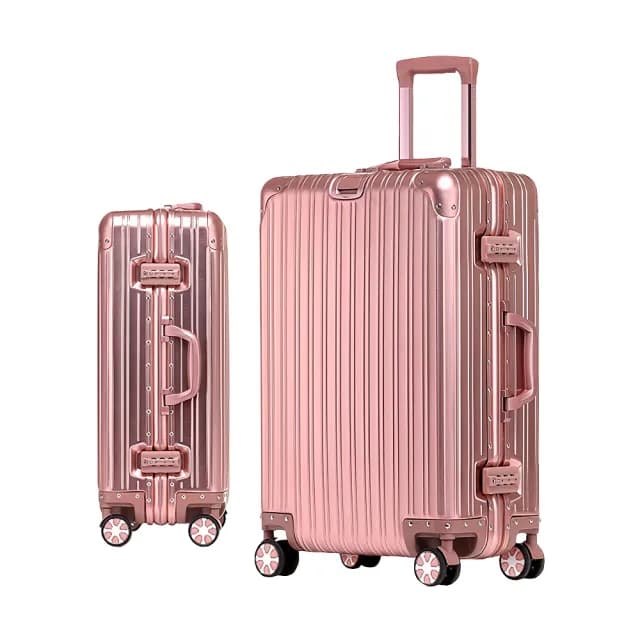 【FJ】26吋 全鋁鎂合金行李箱(隱形掛勾/鋁框/全鋁/密碼鎖/防爆-KB26)