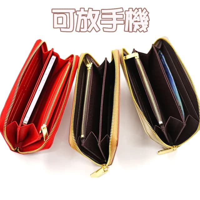 【MoonDy】父親節禮物 長夾 牛皮長夾 錢包 真皮包包 皮包 真皮包包 長夾 紅色長夾 十字紋 男士錢包 拉鍊長