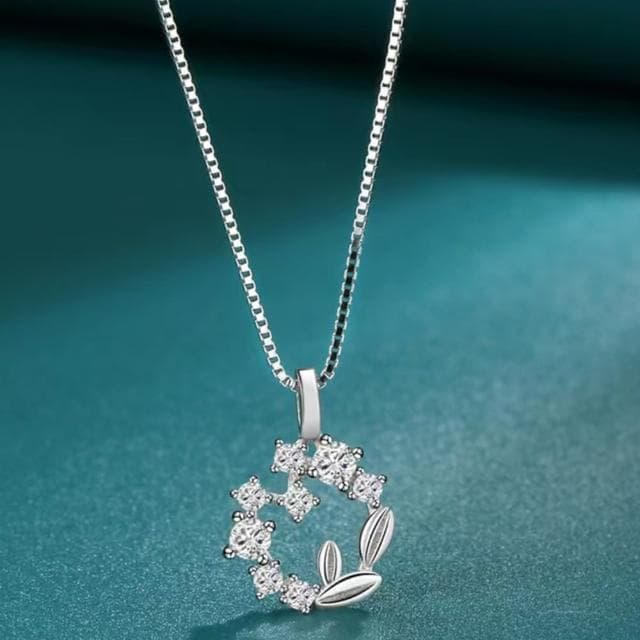 【MoonDy】純銀項鍊 純銀飾品 花環項鍊 鎖骨鏈 法式項鍊 短項鍊 造型項鍊 閨蜜項鍊 女朋友生日禮物 送禮