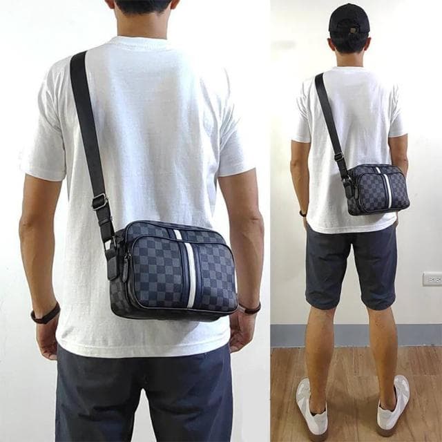 【MoonDy】男生郵差包 男生包包 肩背包 男朋友生日禮物 精品包包 郵差包男 復古郵差包 側背包男 防水包包
