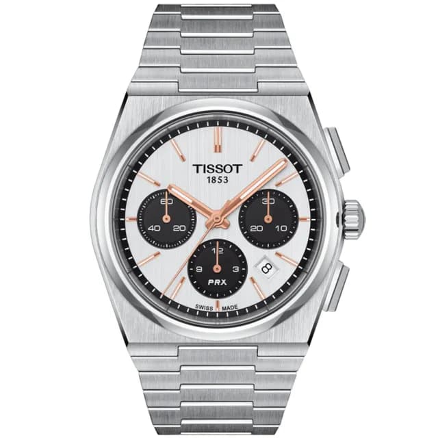 【TISSOT 天梭 官方授權】PRX系列 熊貓 1970年代復刻 機械腕錶 畢業禮物 送禮 推薦(T1374271101100)