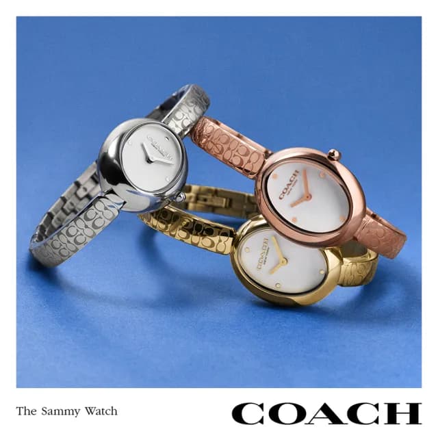 【COACH】氣質橢圓滿版C手環式腕錶-22mm(5款可選)