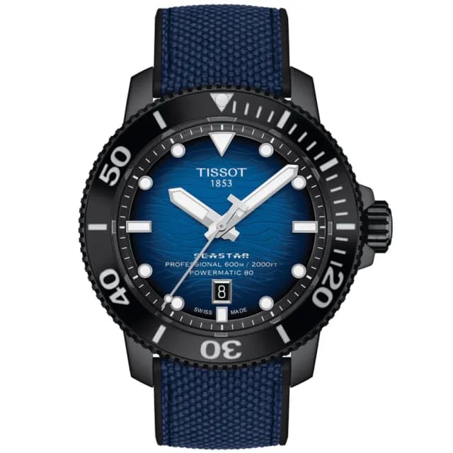 【TISSOT 天梭 官方授權】SEASTAR2000海星系列 潛水機械腕錶 父親節 禮物 送禮 推薦(T1206073704100)