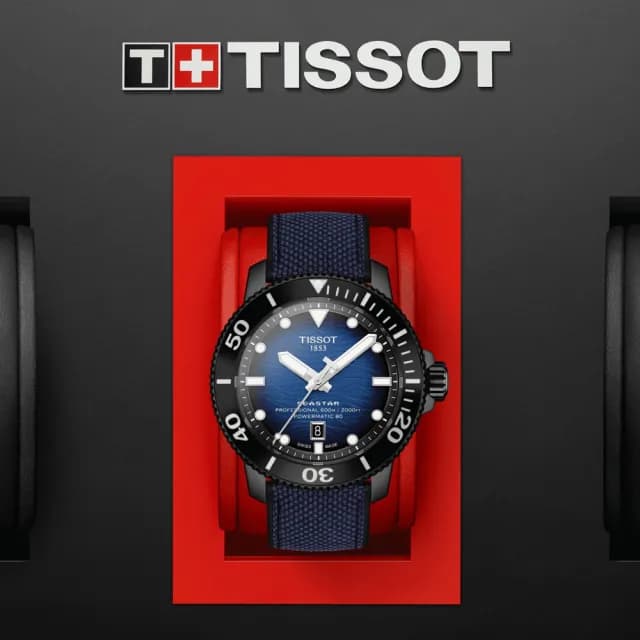 【TISSOT 天梭 官方授權】SEASTAR2000海星系列 潛水機械腕錶 父親節 禮物 送禮 推薦(T1206073704100)