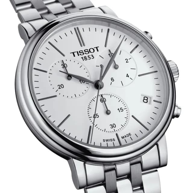 【TISSOT 天梭 官方授權】CARSON系列 三眼計時腕錶 畢業禮物 送禮 推薦(T1224171101100)