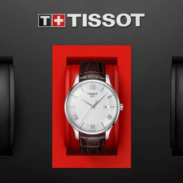 【TISSOT 天梭 官方授權】TRADITION系列 經典簡約大三針腕錶 七夕 情人節 禮物 送禮 推薦(T0636101603800)