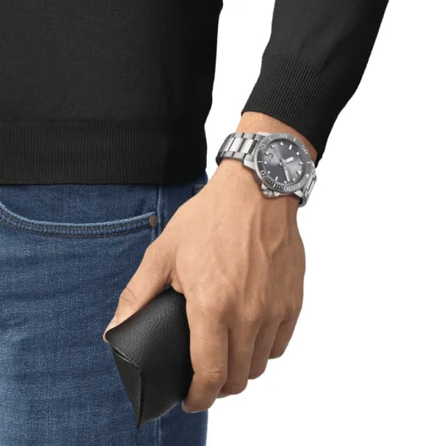【TISSOT 天梭】SEASTAR 1000 潛水機械腕錶 七夕 情人節 禮物 送禮 推薦(T1204071108101)