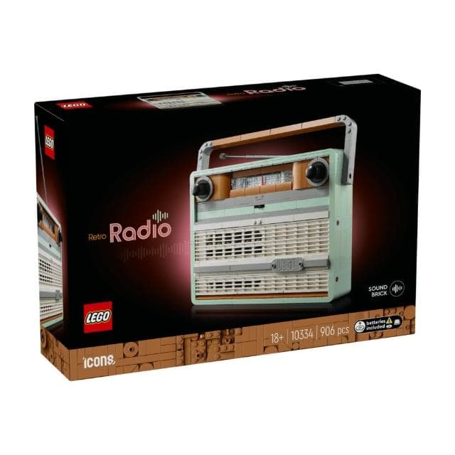 【LEGO 樂高】Icons 10334 復古收音機(居家擺設 玩具模型 禮物)