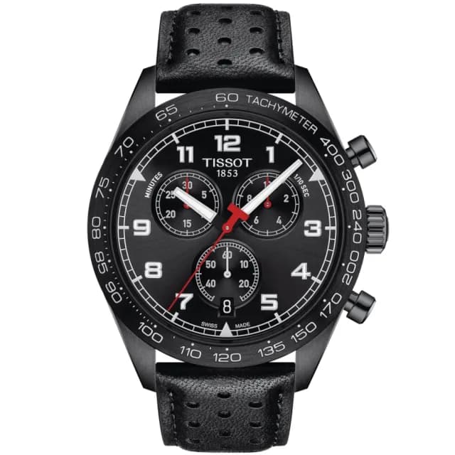 【TISSOT 天梭 官方授權】PRS516 CHRONOGRAPH 三眼計時腕錶 畢業禮物 送禮 推薦(T1316173605200)