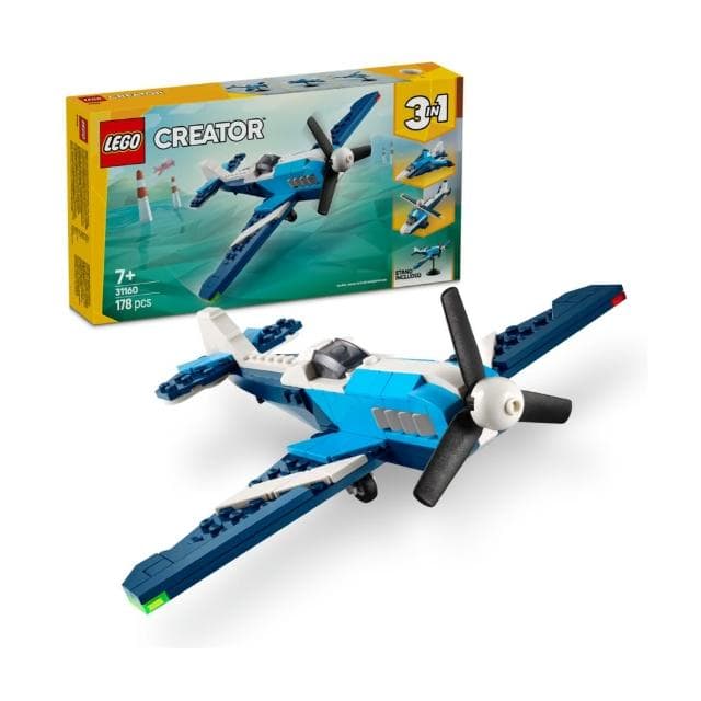 【LEGO 樂高】創意百變系列3合1 31160 飛行器：競技飛機(DIY積木 交通工具玩具 兒童玩具 禮物)