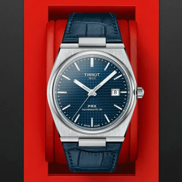 【TISSOT 天梭 官方授權】PRX系列 1970年代復刻 機械腕錶 畢業禮物 送禮 推薦(T1374071604100)