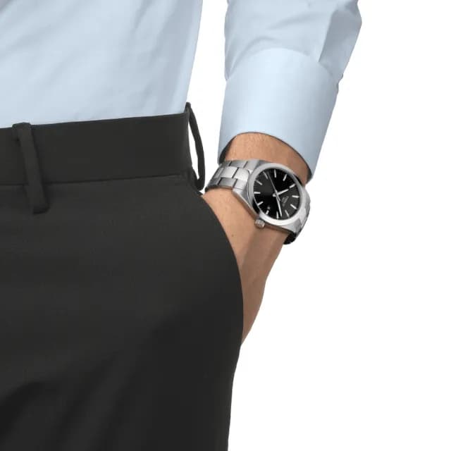 【TISSOT 天梭 官方授權】GENTLEMAN系列 正裝石英腕錶 畢業禮物 送禮 推薦(T1274101105100)