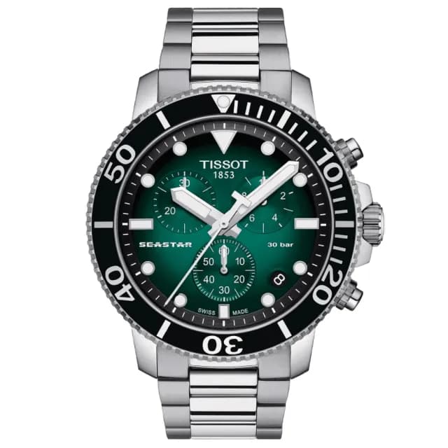 【TISSOT 天梭 官方授權】SEASTAR1000海星系列 潛水計時腕錶 父親節 禮物 送禮 推薦(T1204171109101)