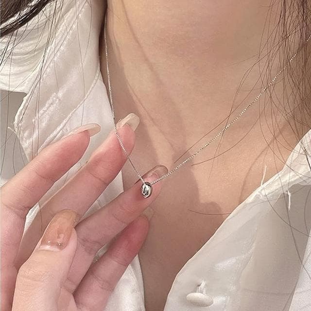 【KT DADA】s925純銀項鍊 小圓豆項鍊 女韓版項鍊 正韓純銀項鍊 女項鍊 不掉色項鍊 正韓飾品 情人節禮物