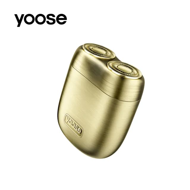 【yoose】MINI 全合金隨身電動刮鬍刀 - 賞金獵人(黃銅拉絲合金機身)