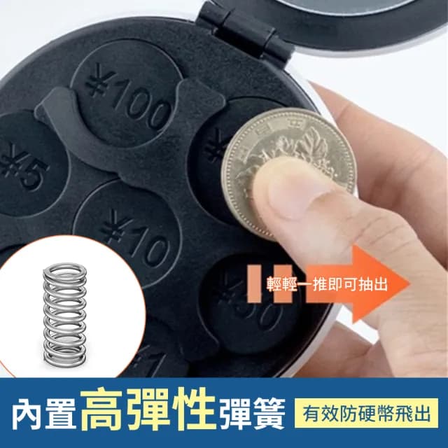 【YORI優里】日幣圓型零錢盒(日幣錢包 日圓硬幣盒 錢包收納夾 硬幣分類夾 日幣零錢夾)