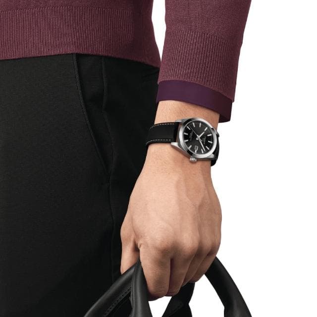 【TISSOT 天梭 官方授權】GENTLEMAN系列 矽 機械腕錶 母親節 禮物 推薦(T1274071605100)