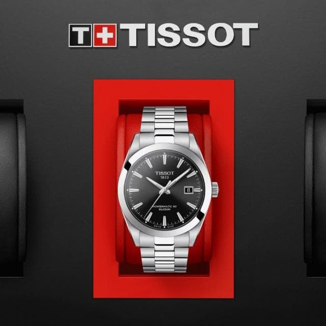 【TISSOT 天梭 官方授權】GENTLEMAN系列 機械腕錶 母親節 禮物 推薦(T1274071105100)