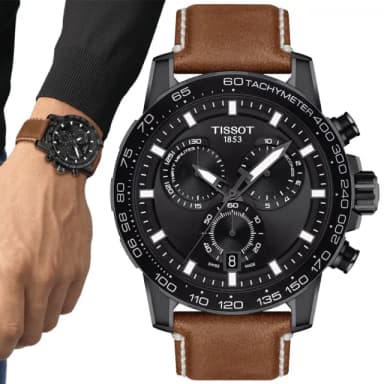 【TISSOT 天梭 官方授權】SUPERSPORT CHRONO 三眼計時腕錶 母親節 禮物 推薦(T1256173605101)