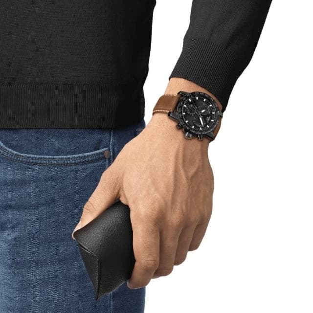 【TISSOT 天梭 官方授權】SUPERSPORT CHRONO 三眼計時腕錶 母親節 禮物 推薦(T1256173605101)