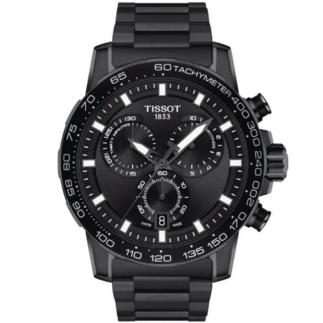 【TISSOT 天梭 官方授權】SUPERSPORT CHRONO 三眼計時腕錶 母親節 禮物 推薦(T1256173305100)