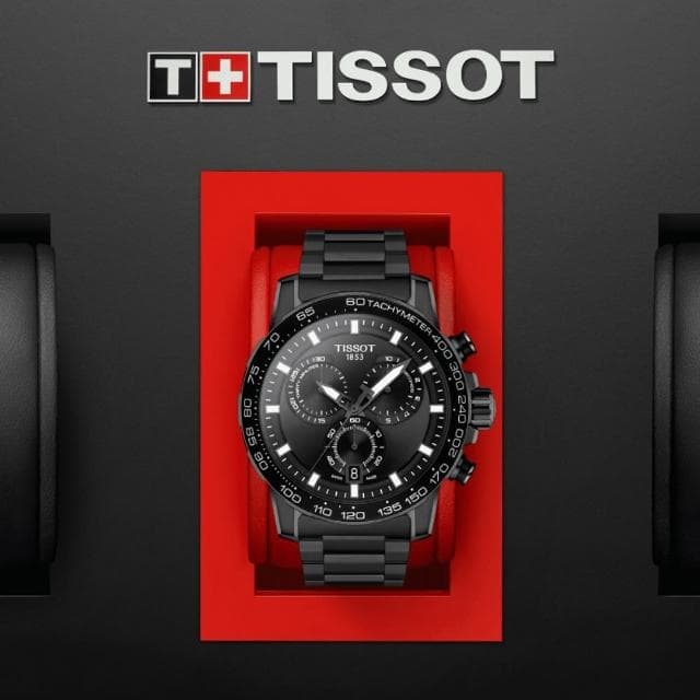 【TISSOT 天梭 官方授權】SUPERSPORT CHRONO 三眼計時腕錶 母親節 禮物 推薦(T1256173305100)