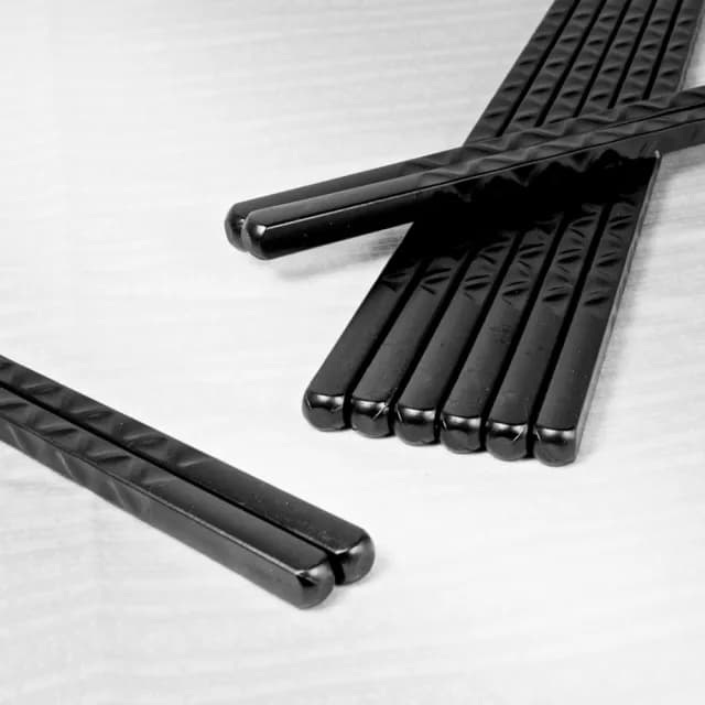 【仙德曼 SADOMAIN】（10雙）高玻環保抗菌筷-波浪(匙筷/抗菌餐具/環保餐具/筷子/環保筷/合金筷)