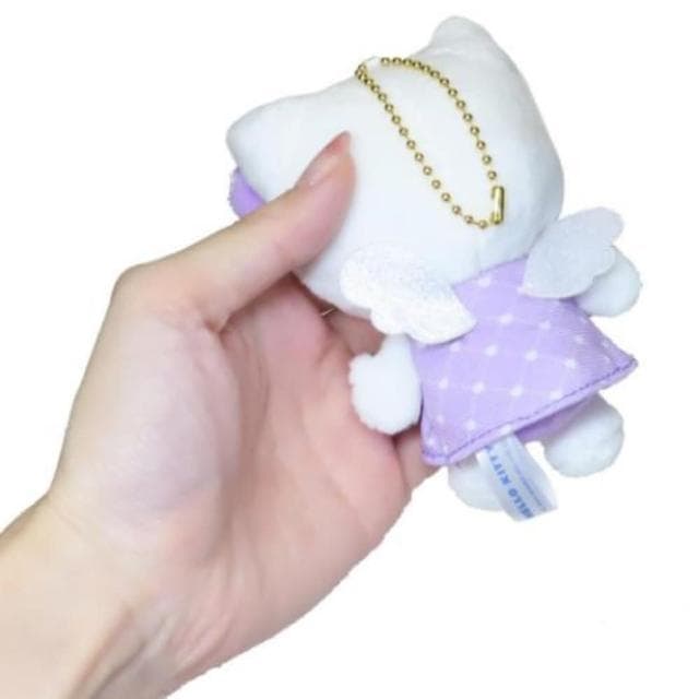 【小禮堂】Sanrio 三麗鷗 Hello Kitty 絨毛玩偶吊飾 紫衣天使 變裝50週年(平輸品)