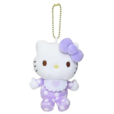 【小禮堂】母親節禮物 Sanrio 三麗鷗 Hello Kitty 絨毛玩偶吊飾 紫點點嬰兒 變裝50週年(平輸品)